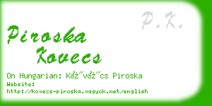 piroska kovecs business card